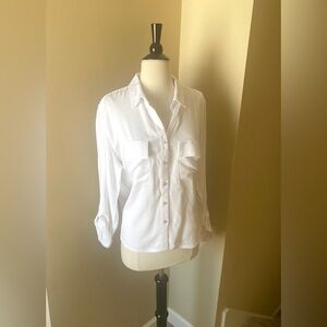 Beach Lunch Lounge White Shirt - Size Large - New!